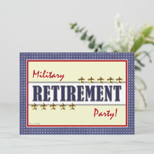 Uitnodiging van de partij voor militaire uittredin (Staand voorkant)