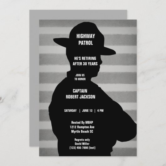 Uitnodiging van de Partij voor Pensionering van he (Voorkant / Achterkant)