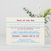 Uitnodiging van de Partij voor pensionering van le (Staand voorkant)