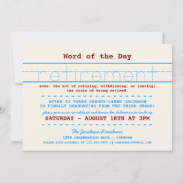 Uitnodiging van de Partij voor pensionering van le