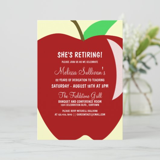 Uitnodiging van de Partij voor pensionering van le (Staand voorkant)