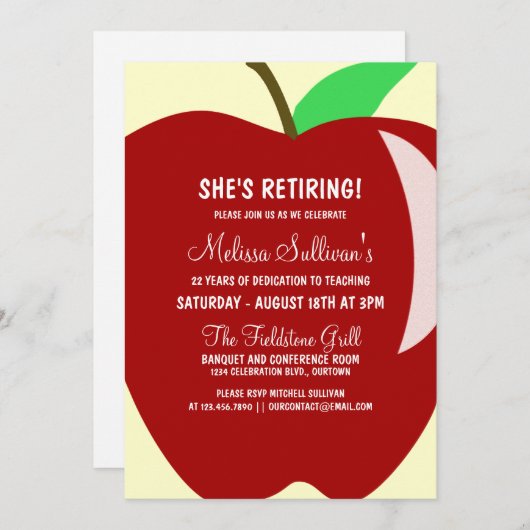 Uitnodiging van de Partij voor pensionering van le (Voorkant / Achterkant)