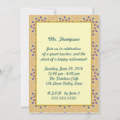 Uitnodiging van de Partij voor pensionering van le (Achterkant)