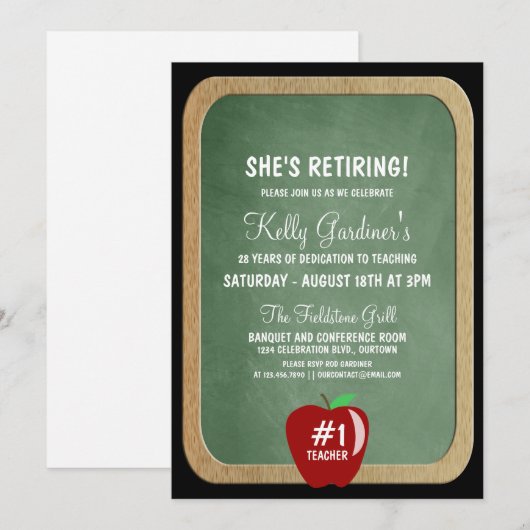 Uitnodiging van de Partij voor pensionering van le (Voorkant / Achterkant)