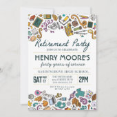 Uitnodiging van de Partij voor pensionering van le (Voorkant)