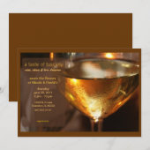 uitnodiging van de partij voor wijnbereiding (Voorkant / Achterkant)