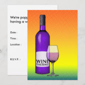 uitnodiging van de partij voor wijnbereiding (Voorkant / Achterkant)