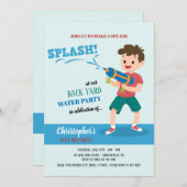 Uitnodiging van de partij Water-pistool (Voorkant / Achterkant)