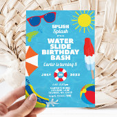 Uitnodiging van de partij Waterslide Birthday