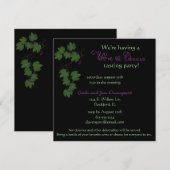 Uitnodiging van de partij Wijn- en kaaskoffie (Voorkant / Achterkant)