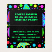 Uitnodiging van de partij Wild 80 (Binnenkant ongevouwen)