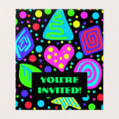 Uitnodiging van de partij Wild 80 (Buitenkant ongevouwen)