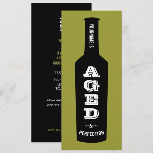 Uitnodiging van de partij Wine Lover Birthday (Voorkant / Achterkant)