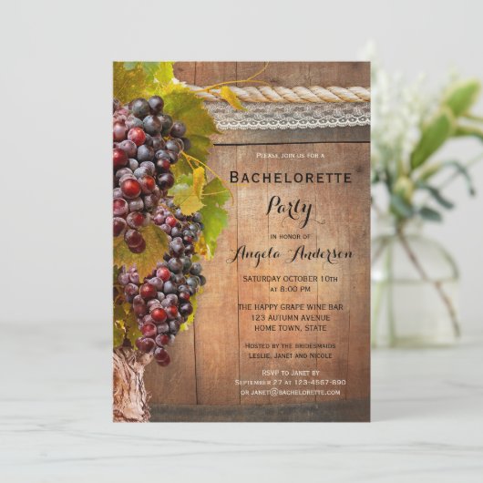 Uitnodiging van de partij Wine Théconomyard Bachel (Staand voorkant)