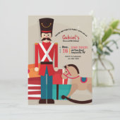 Uitnodiging van de partij Wooden Soldier Birthday (Staand voorkant)