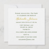 Uitnodiging van de partij Yellow Floral Tea (Achterkant)