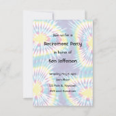 Uitnodiging van de Peace Love & Retirement Party (Achterkant)