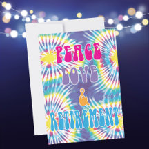 Uitnodiging van de Peace Love & Retirement Party