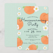 Uitnodiging van de Peach House Warming Party (Voorkant / Achterkant)