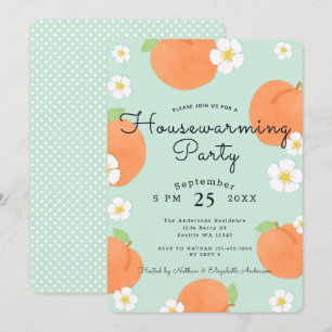 Uitnodiging van de Peach House Warming Party