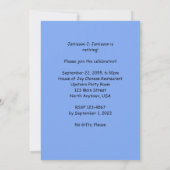 Uitnodiging van de Pensioenpartij, bergen Driftwoo (Achterkant)