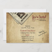 Uitnodiging van de Pensioenpartij, Foto, Hoefijzer (Achterkant)