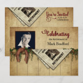 Uitnodiging van de Pensioenpartij, Foto, Hoefijzer (Voorkant / Achterkant)