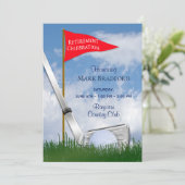 Uitnodiging van de Pensioenpartij, Golf Club/Ball (Staand voorkant)