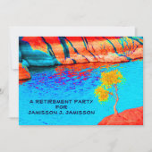 Uitnodiging van de Pensioenpartij, kleurrijk lands (Voorkant)