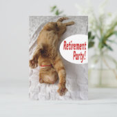 Uitnodiging van de Pensioenpartij met een grappige (Staand voorkant)