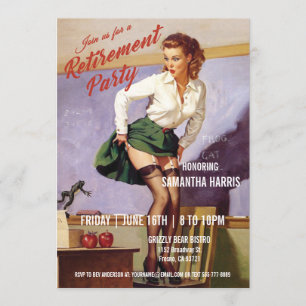 Uitnodiging van de Pensioenpartij Teacher Funny