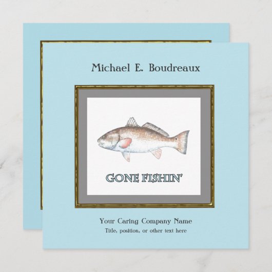 Uitnodiging van de Pensioenpartij voor roodbaars (Voorkant / Achterkant)