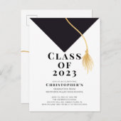 Uitnodiging van de Pet van de afstudeerder (Voorkant / Achterkant)