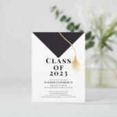 Uitnodiging van de Pet van de afstudeerder (Staand voorkant)