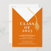 Uitnodiging van de Pet van de afstudeerder (Voorkant / Achterkant)