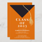 Uitnodiging van de Pet van de afstudeerder (Voorkant / Achterkant)