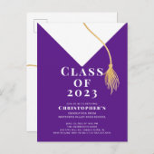 Uitnodiging van de Pet van de afstudeerder (Voorkant / Achterkant)