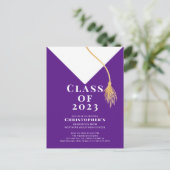 Uitnodiging van de Pet van de afstudeerder (Staand voorkant)