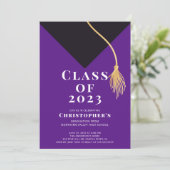 Uitnodiging van de Pet van de afstudeerder (Staand voorkant)