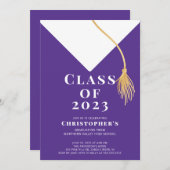 Uitnodiging van de Pet van de afstudeerder (Voorkant / Achterkant)