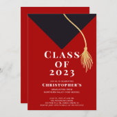 Uitnodiging van de Pet van de afstudeerder (Voorkant / Achterkant)