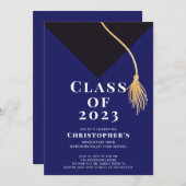 Uitnodiging van de Pet van de afstudeerder (Voorkant / Achterkant)