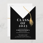 Uitnodiging van de Pet van de afstudeerder (Voorkant / Achterkant)