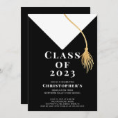 Uitnodiging van de Pet van de afstudeerder (Voorkant / Achterkant)