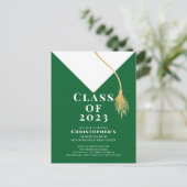 Uitnodiging van de Pet van de afstudeerder Briefkaart (Staand voorkant)