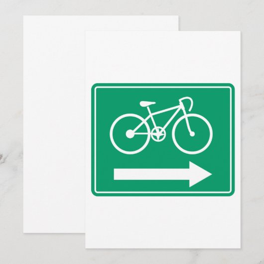 Uitnodiging van de Pijl van het cyclusrichting (Voorkant / Achterkant)