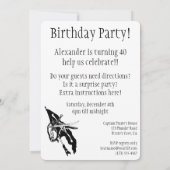  uitnodiging van de Pirate Buccaneer Birthday (Achterkant)