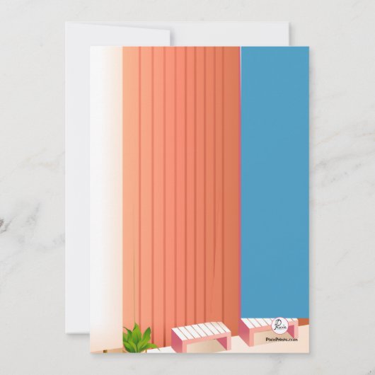 Uitnodiging van de Pool van de Zwemmen (Achterkant)