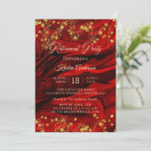 Uitnodiging van de prachtige Marble Red Retirement (Staand voorkant)