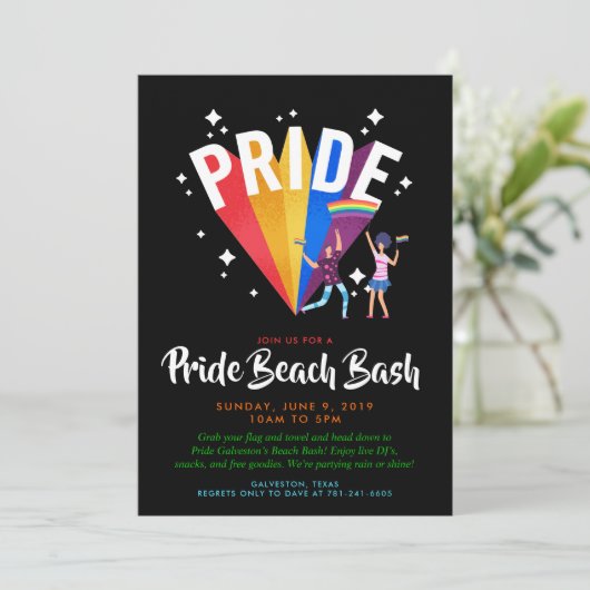 Uitnodiging van de Pride Partij | PRIJS (Staand voorkant)